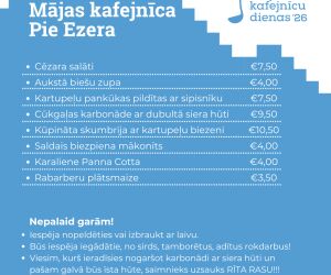 Mājas kafejnīcu dienas 2026