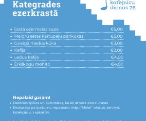 Mājas kafejnīcu dienas 2026