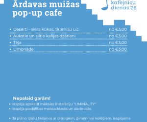 Mājas kafejnīcu dienas 2026