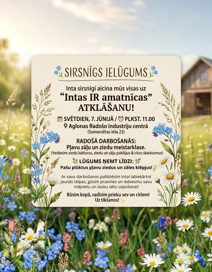 "Intai IR" amatnīcas atklā&scaron;ana