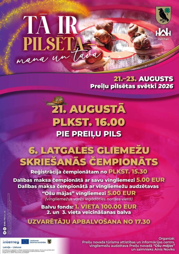 6. Latgales gliemežu skrie&scaron;anās čempionāts
